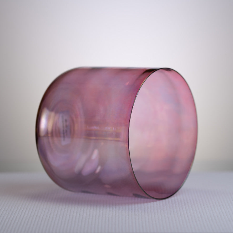 Purple crystal bowl for meditation