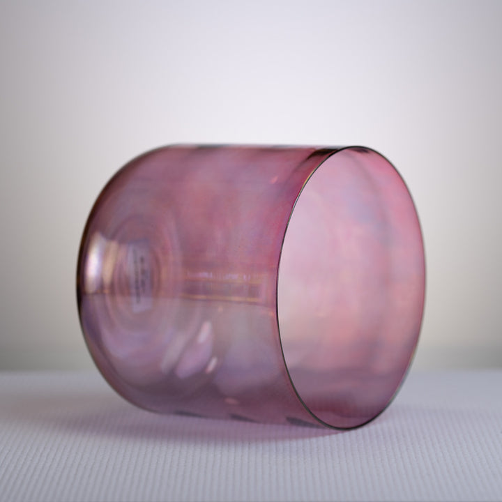 Purple crystal bowl for meditation