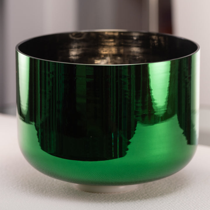 12" F#-36 Emerald Heart Crystal Singing Bowl