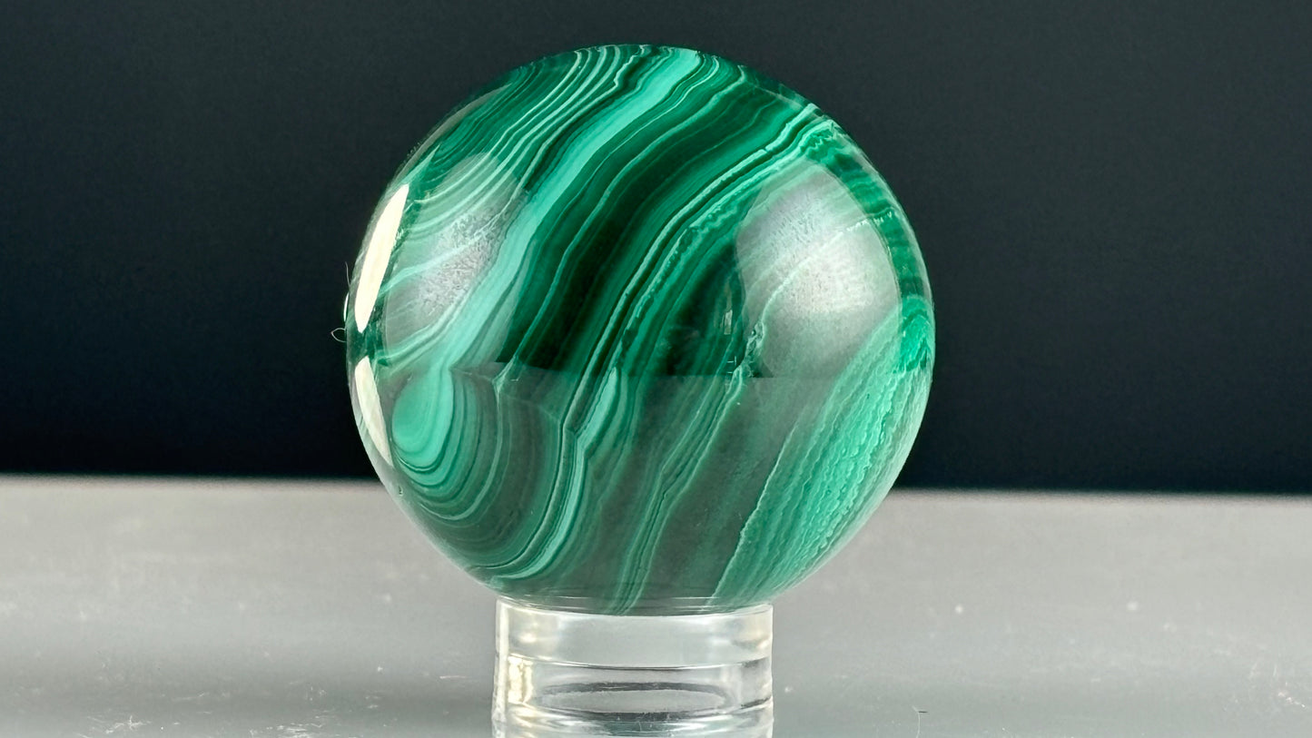 AAA Malachite Spheres, small