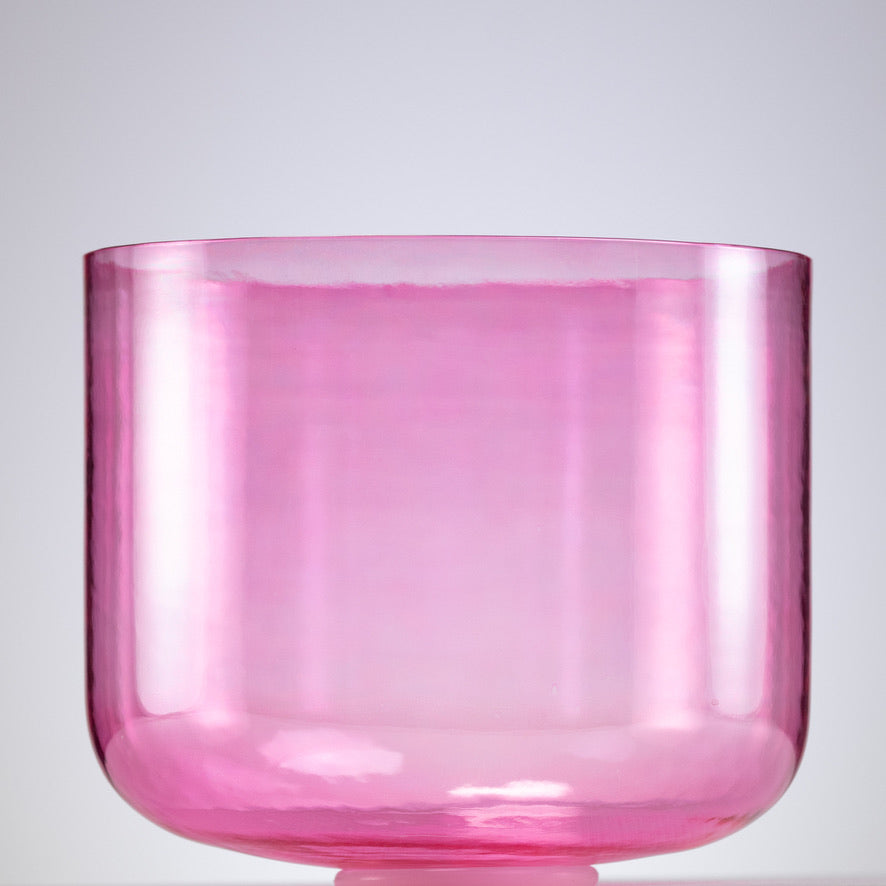 12" C#-5 Pink Lotus Crystal Singing Bowl, Perfect Pitch