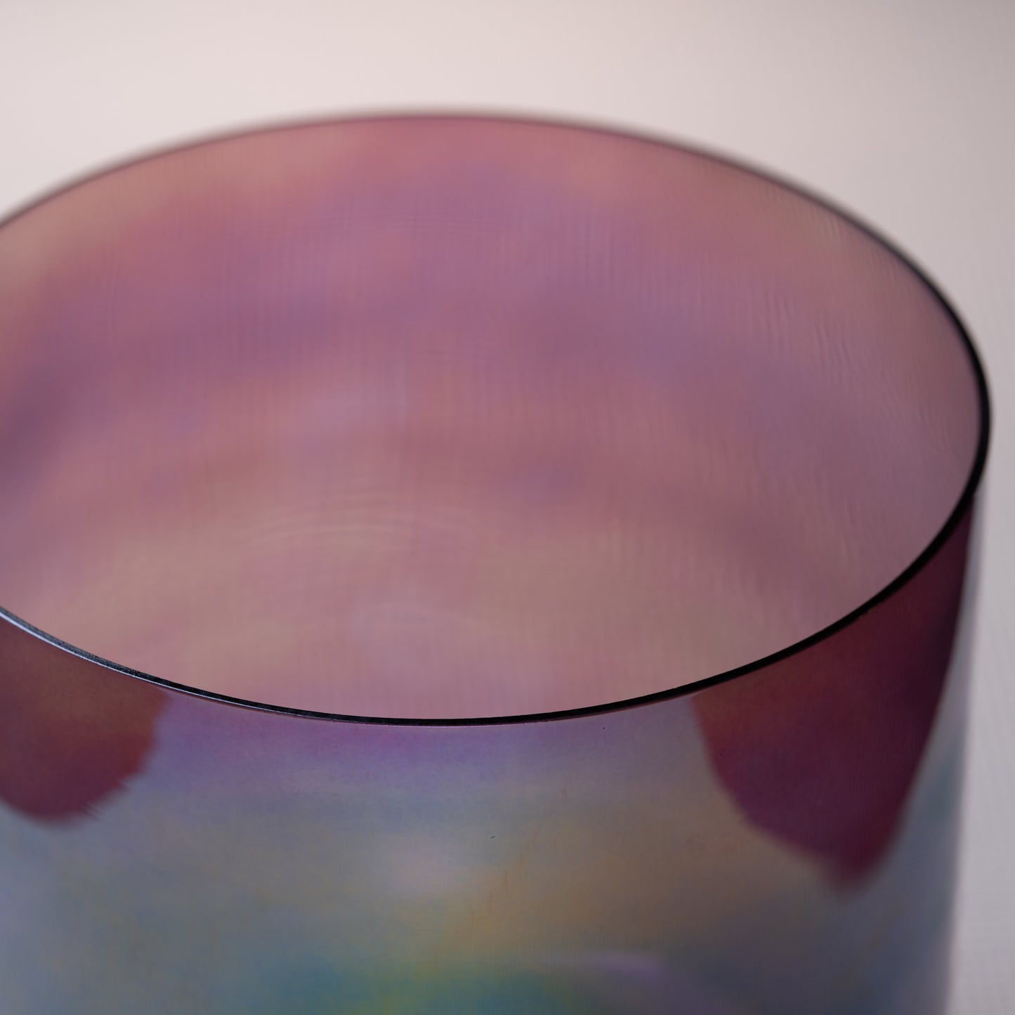 9.25" D-10 Amethyst Color Crystal Singing Bowl, Prismatic, Perfect Pitch, Sacred Singing Bowls