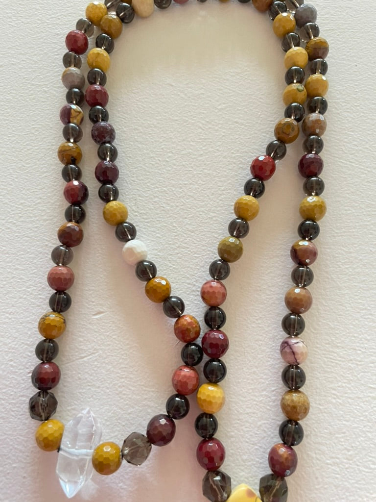 Mookaite & Smoky Quartz Mala