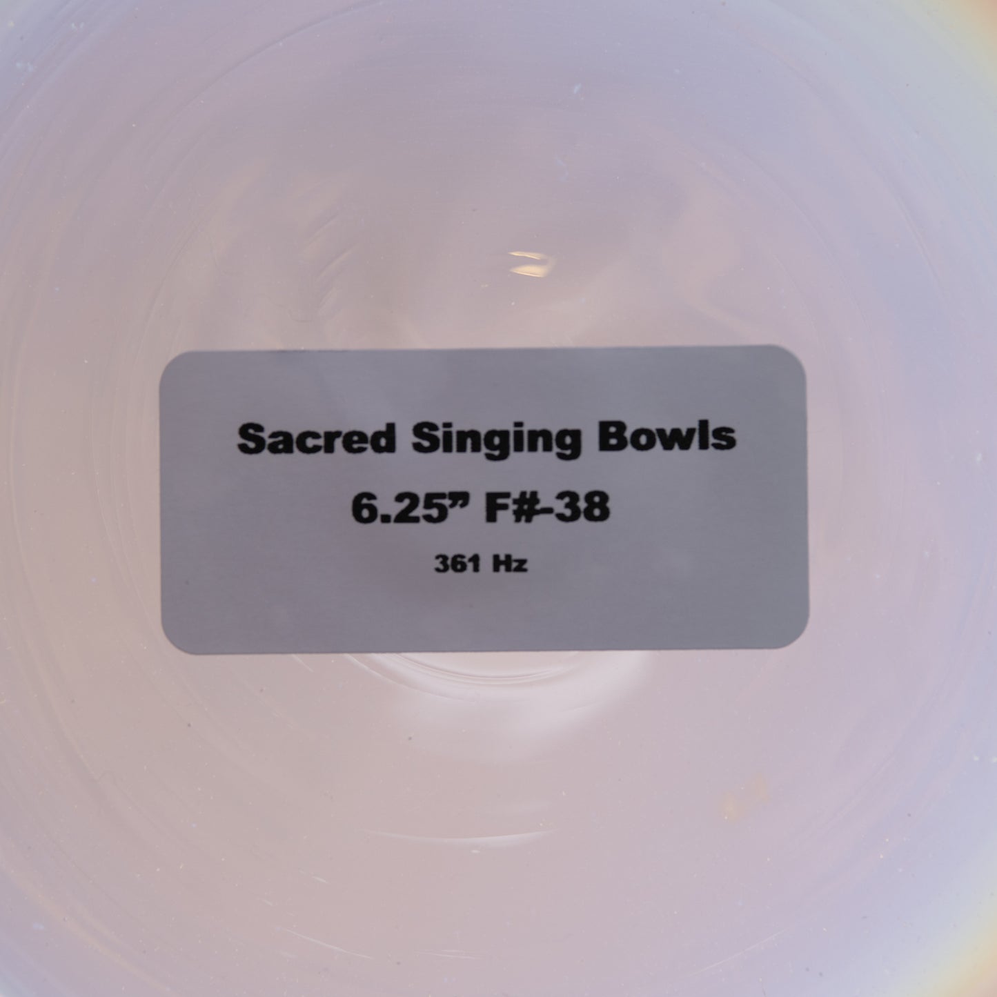 6.25" F#-38 Prismatic Rainbow Crystal Singing Bowl, Sacred Singing Bowls