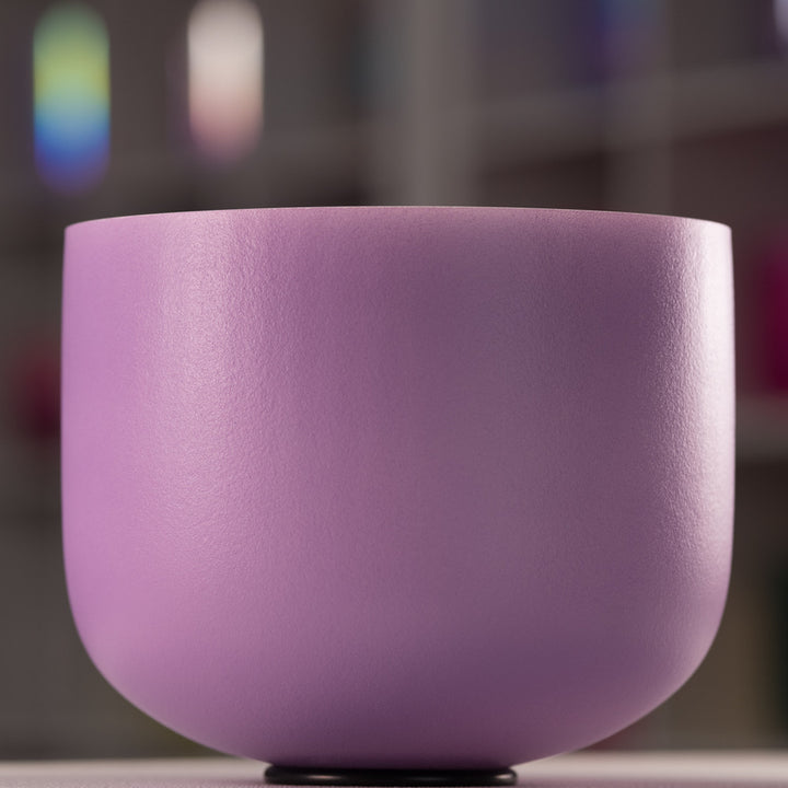 11" C+2 Frosted Lilac Blossom Crystal Singing Bowl
