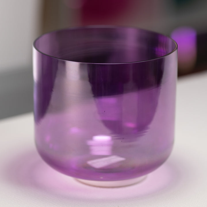8" D-15 Lavender Lotus Crystal Singing Bowl