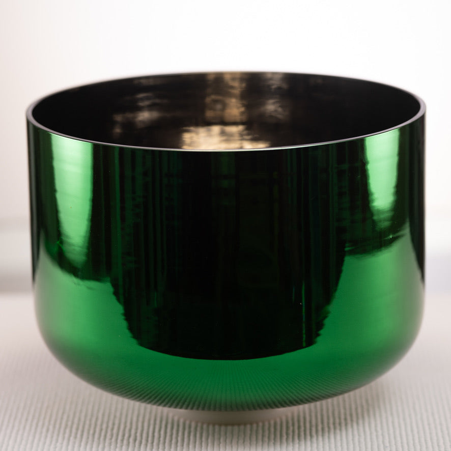 12" F#-36 Emerald Heart Crystal Singing Bowl