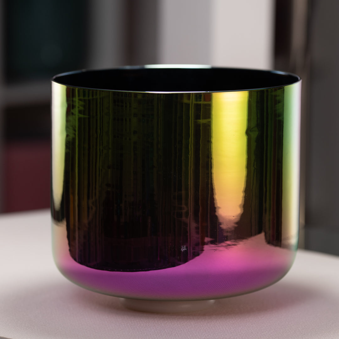 11" D+42 Celestial Rainbow Crystal Singing Bowl
