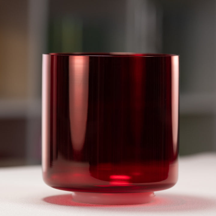 7" C#-1 Ruby Ray Crystal Singing Bowl, Perfect Pitch