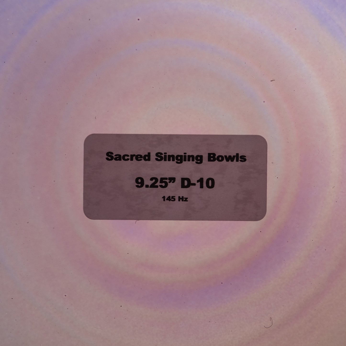 9.25" D-10 Amethyst Color Crystal Singing Bowl, Prismatic, Perfect Pitch, Sacred Singing Bowls