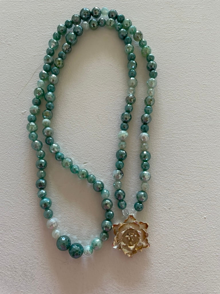 Green Agate Mala