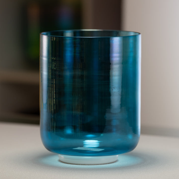 7" D-29 Caribbean Blue Crystal Singing Bowl