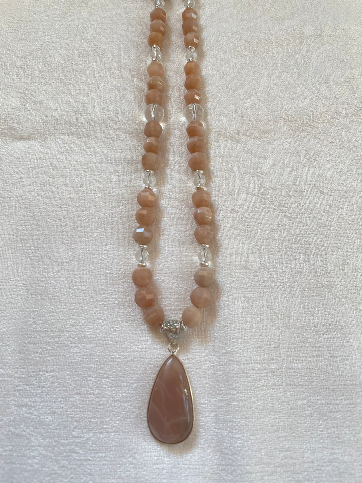 Peach Moonstone Necklace