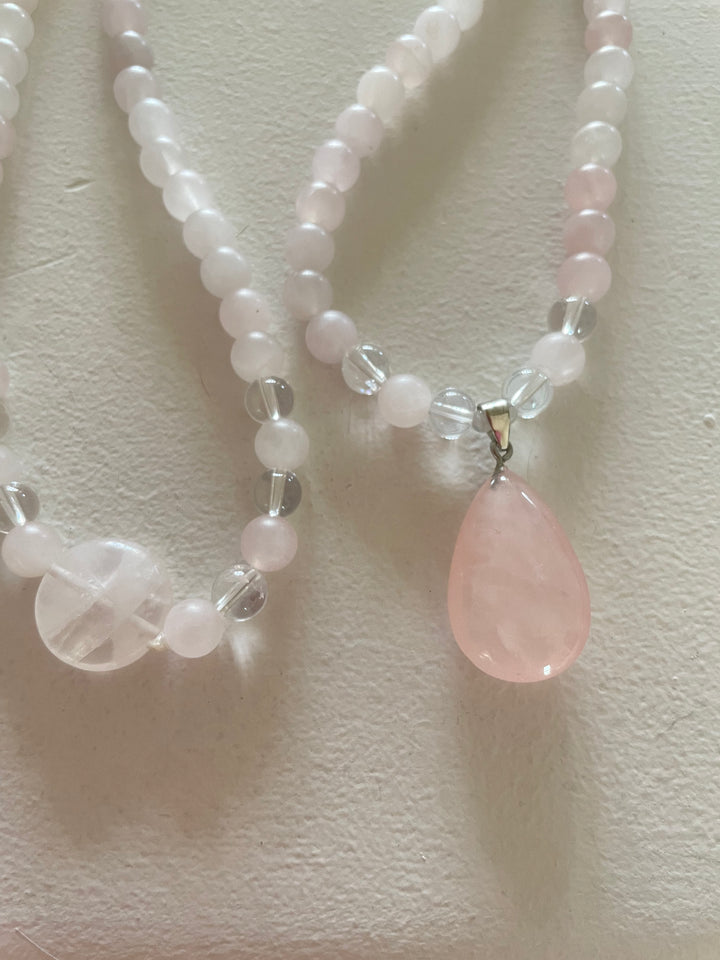 Matte Rose Quartz Mala