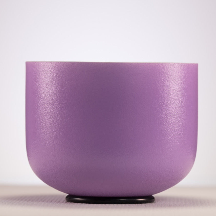 8" G-31 Frosted Lilac Blossom Crystal Singing Bowl