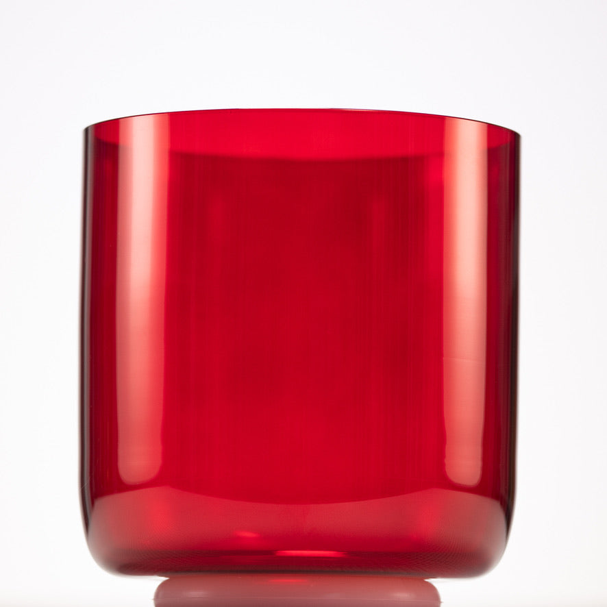 6.75" D#+0 Ruby Ray Crystal Singing Bowl, Perfect Pitch