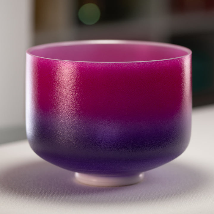 10" E-28 Blossoming Heart Frosted Crystal Singing Bowl