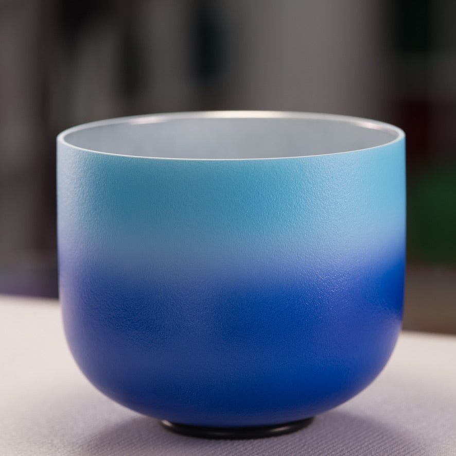 9" F#-3 Frosted Father Sky Crystal Singing Bowl