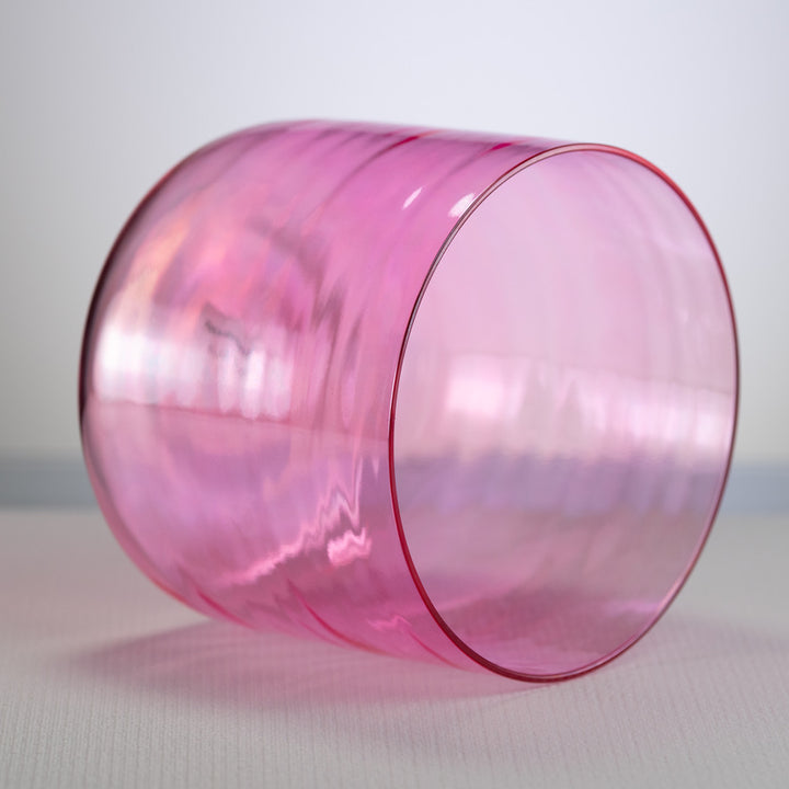 8.5" A#+25 Pink Lotus Crystal Singing Bowl