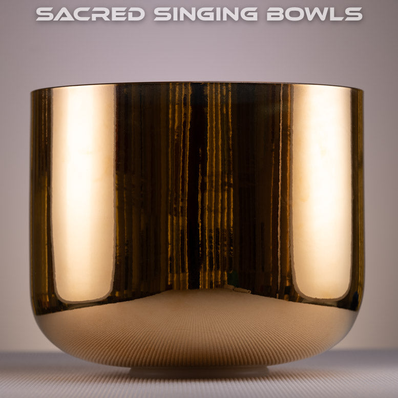 12" A+16 24K Gold Crystal Singing Bowl  | Sacred Singing Bowls