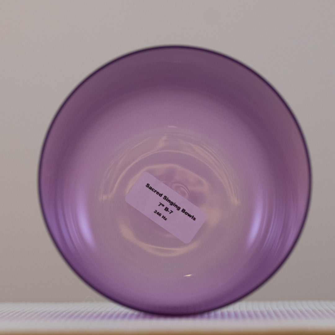 Purple crown chakra singing bowl