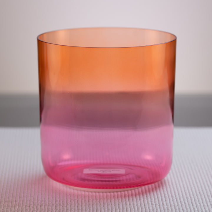 7" B+10 Harmonic Sunrise Crystal Singing Bowl, Perfect Pitch from Sacred Singing Bowls™