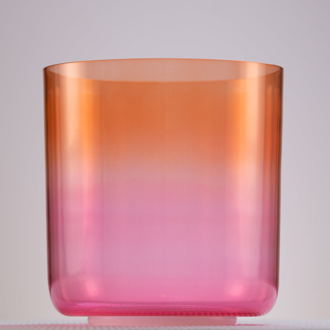 Pink & orange crystal singing bowl