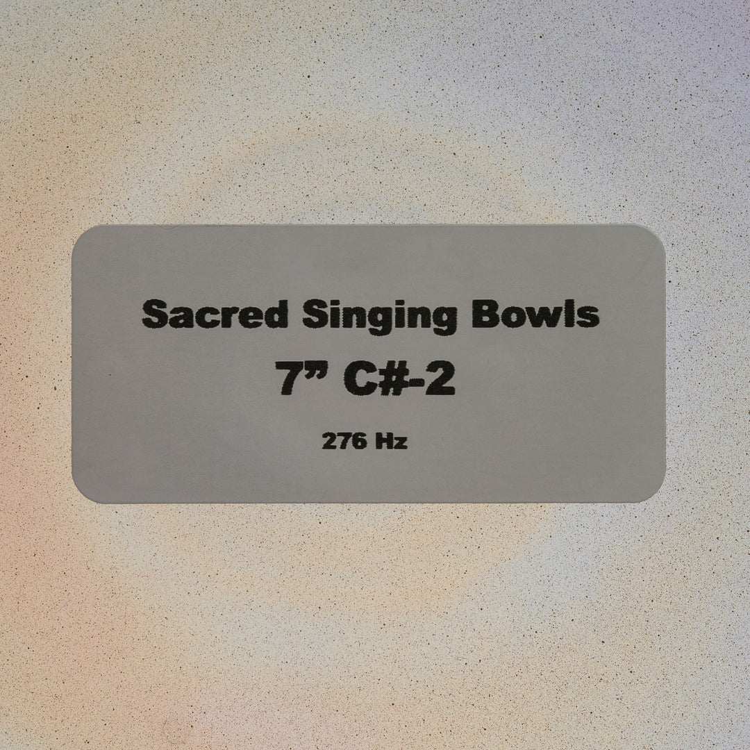 Sacred Singing Bowls™ product logo with bowl specifications