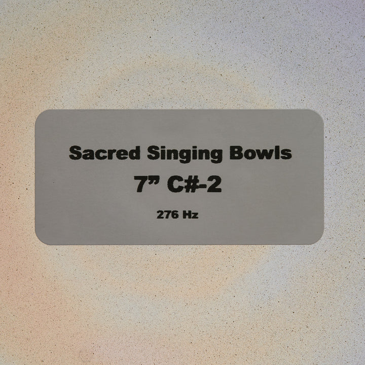 Sacred Singing Bowls™ product logo with bowl specifications