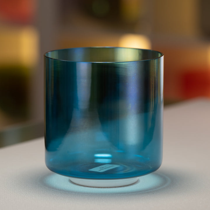 7" C#+20 Caribbean Blue Crystal Singing Bowl from Bowls of Sound