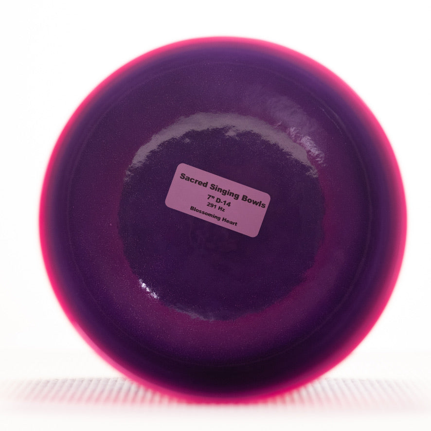 Sacred Singing Bowls™ product label with bowl specifications