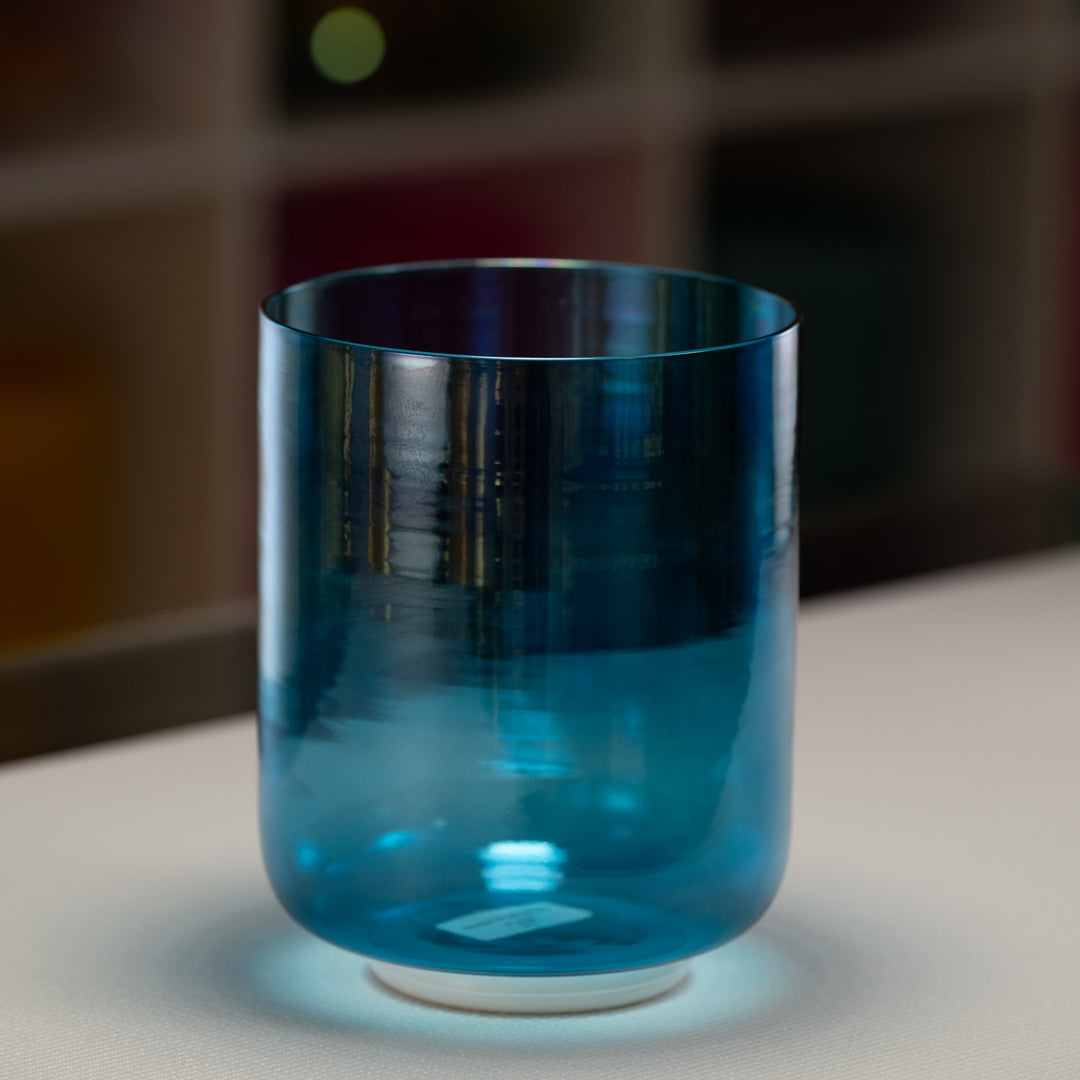 7" D-29 Caribbean Blue Crystal Singing Bowl from Bowls of Sound