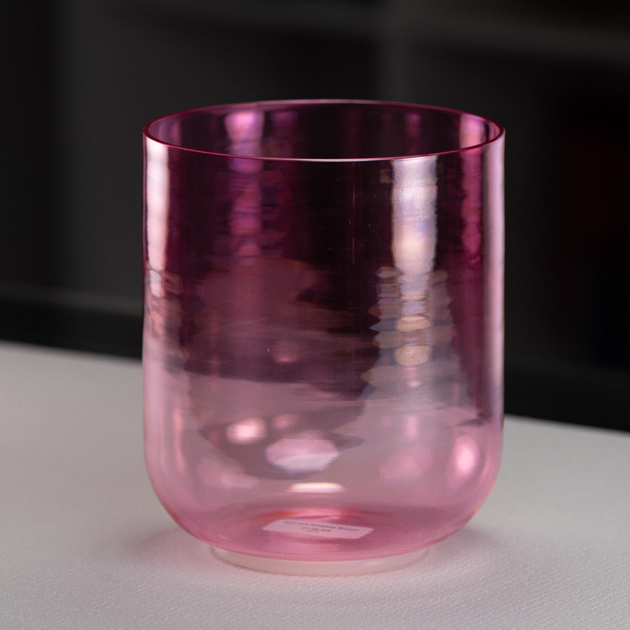 7" D-44 Pink Lotus Crystal Singing Bowl from Sacred Singing Bowls™