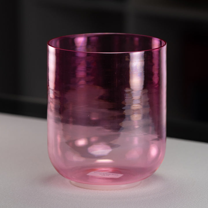 7" D-44 Pink Lotus Crystal Singing Bowl from Sacred Singing Bowls™