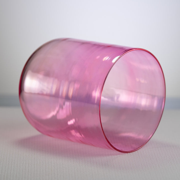 Pink 432 Hz crystal sound healing bowl