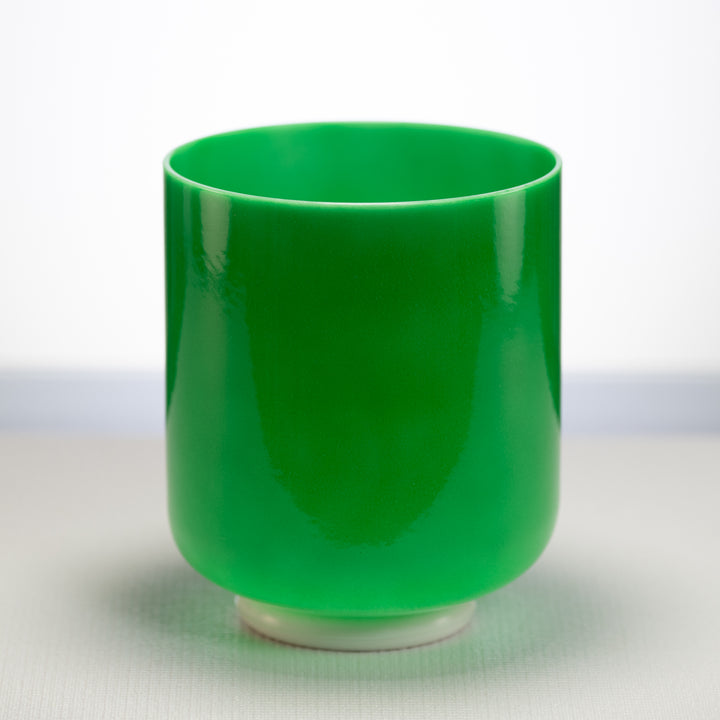 7" D+25 Emerald Heart Crystal Singing Bowl from Sacred Singing Bowls™