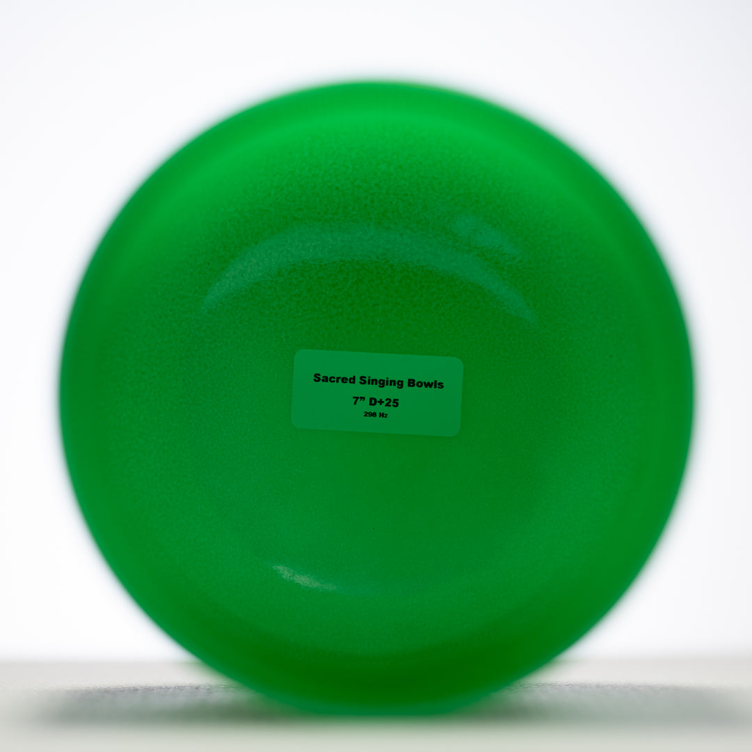 Sacred Singing Bowls™ product label with bowl specifications