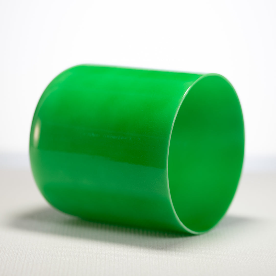 Green crystal sound healing bowl