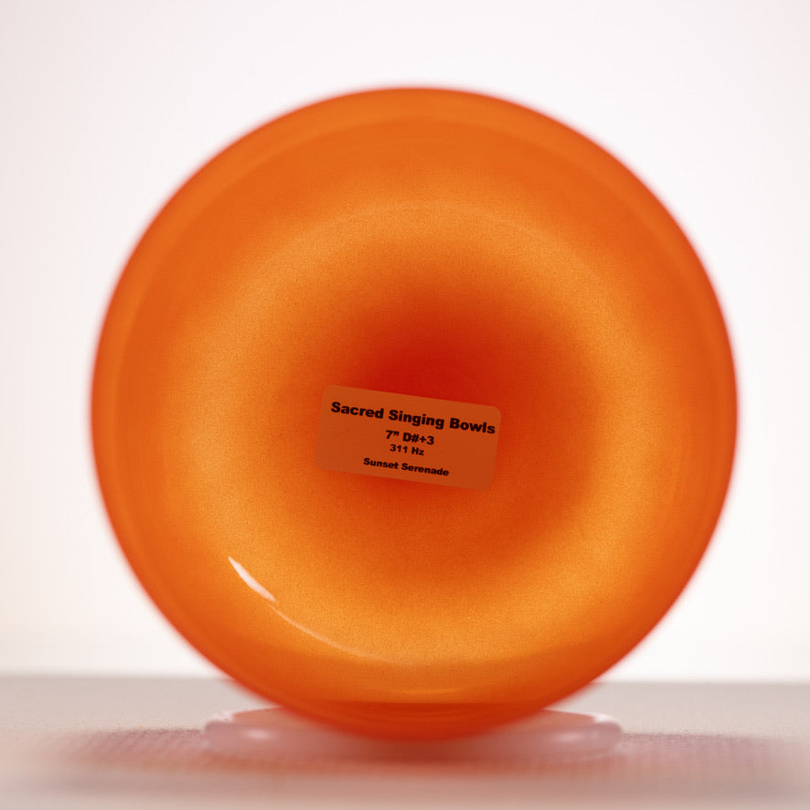 Orange crystal sound bowl