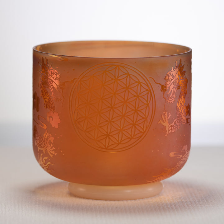 Engraved Crystal Singing Bowls for Sound Healing