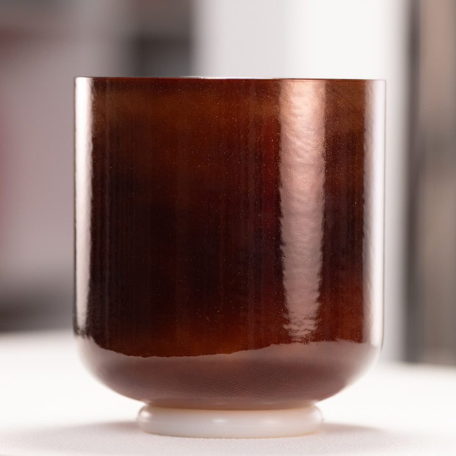 Brown crystal singing bowl