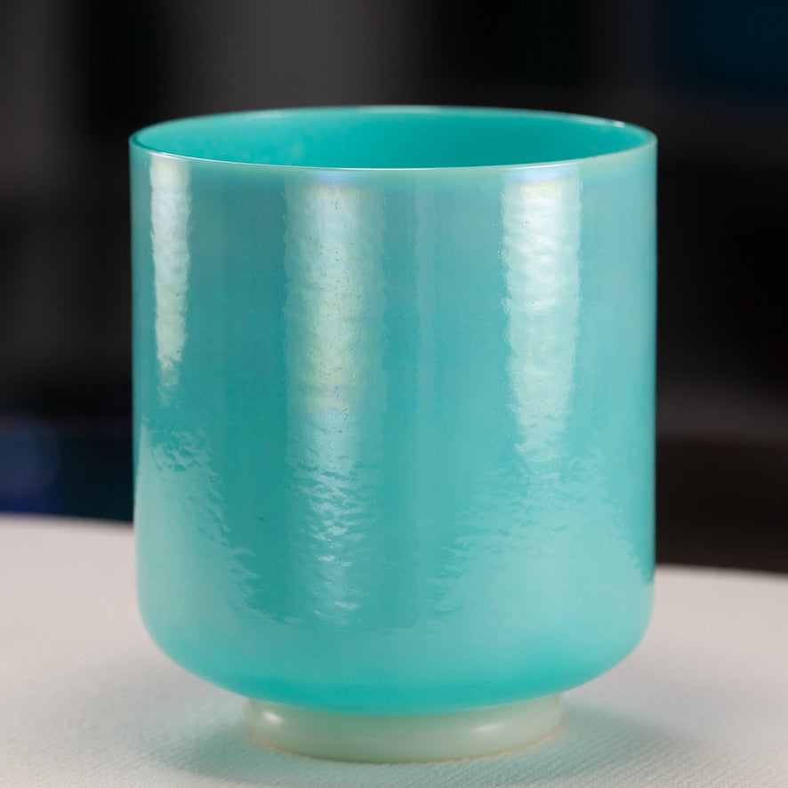 7" E+19 Turquoise Tide Crystal Singing Bowl from Bowls of Sound
