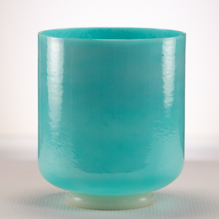 7" E+19 Turquoise Tide Crystal Singing Bowl from Sacred Singing Bowls™