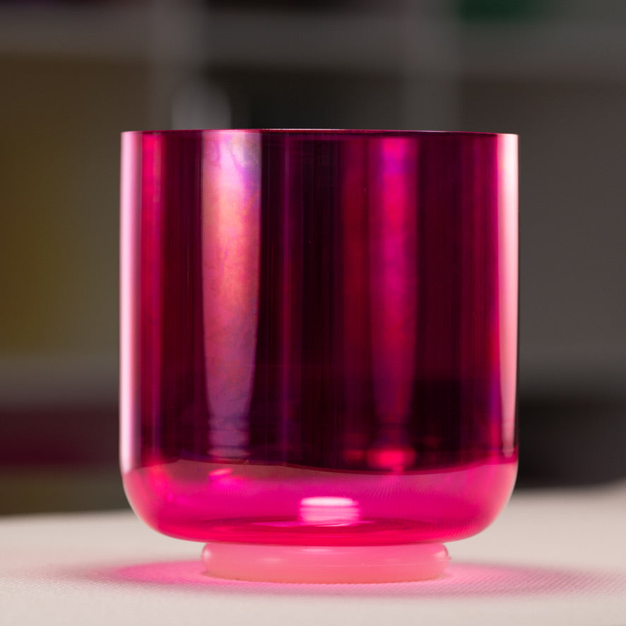 Pink crystal heart bowl