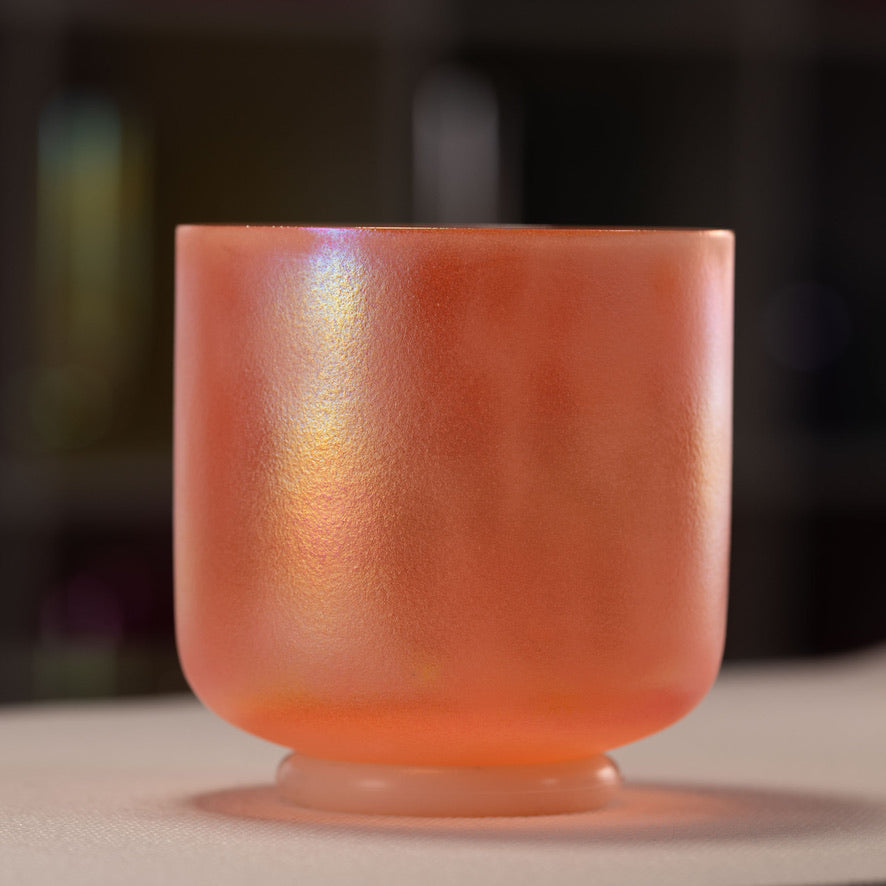 7" F-22 Sunset Serenade Celestial Frosted Singing Bowl from Bowls of Sound