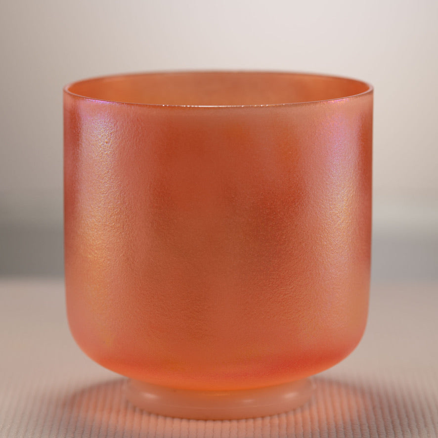 Orange crystal singing bowl