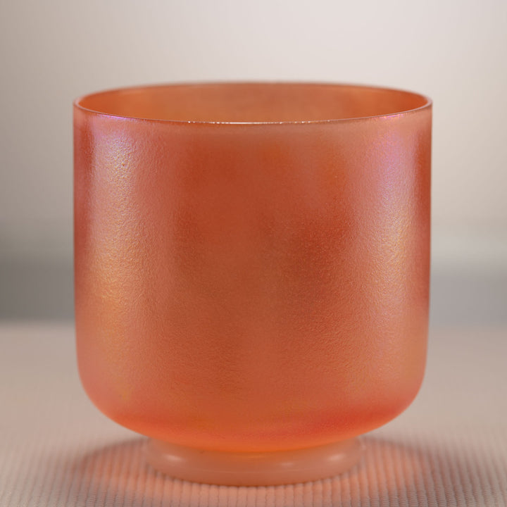 Orange crystal singing bowl
