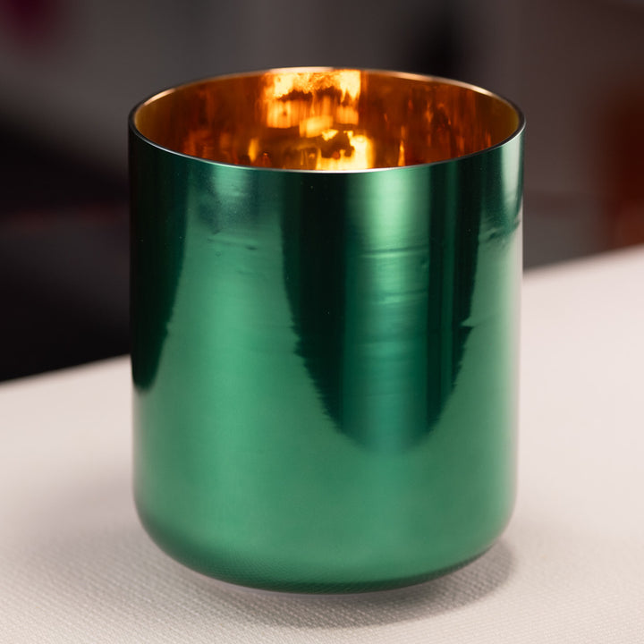 7" F-42 Emerald Heart Crystal Singing Bowl, 24k Gold inside from Bowls of Sound