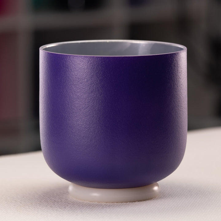 7" F#-22 Frosted Iris Illumination Crystal Singing Bowl from Bowls of Sound