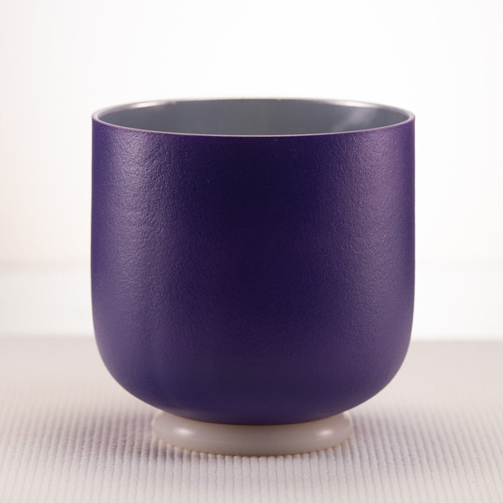 7" F#-22 Frosted Iris Illumination Crystal Singing Bowl from Sacred Singing Bowls™